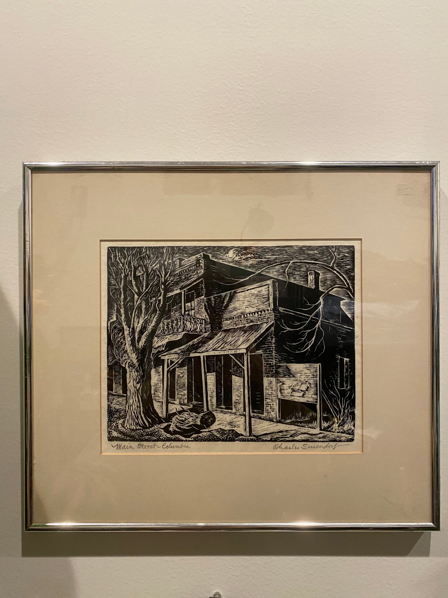 Main Street Columbia by Charles Surrendorf Block Print on Paper